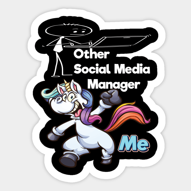 Other Social Media Manager Unicorn Me Sticker by ProjectX23Red